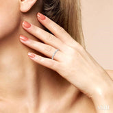 1/4 Ctw Baguette and Round Cut Diamond Stack Band in 14K White Gold